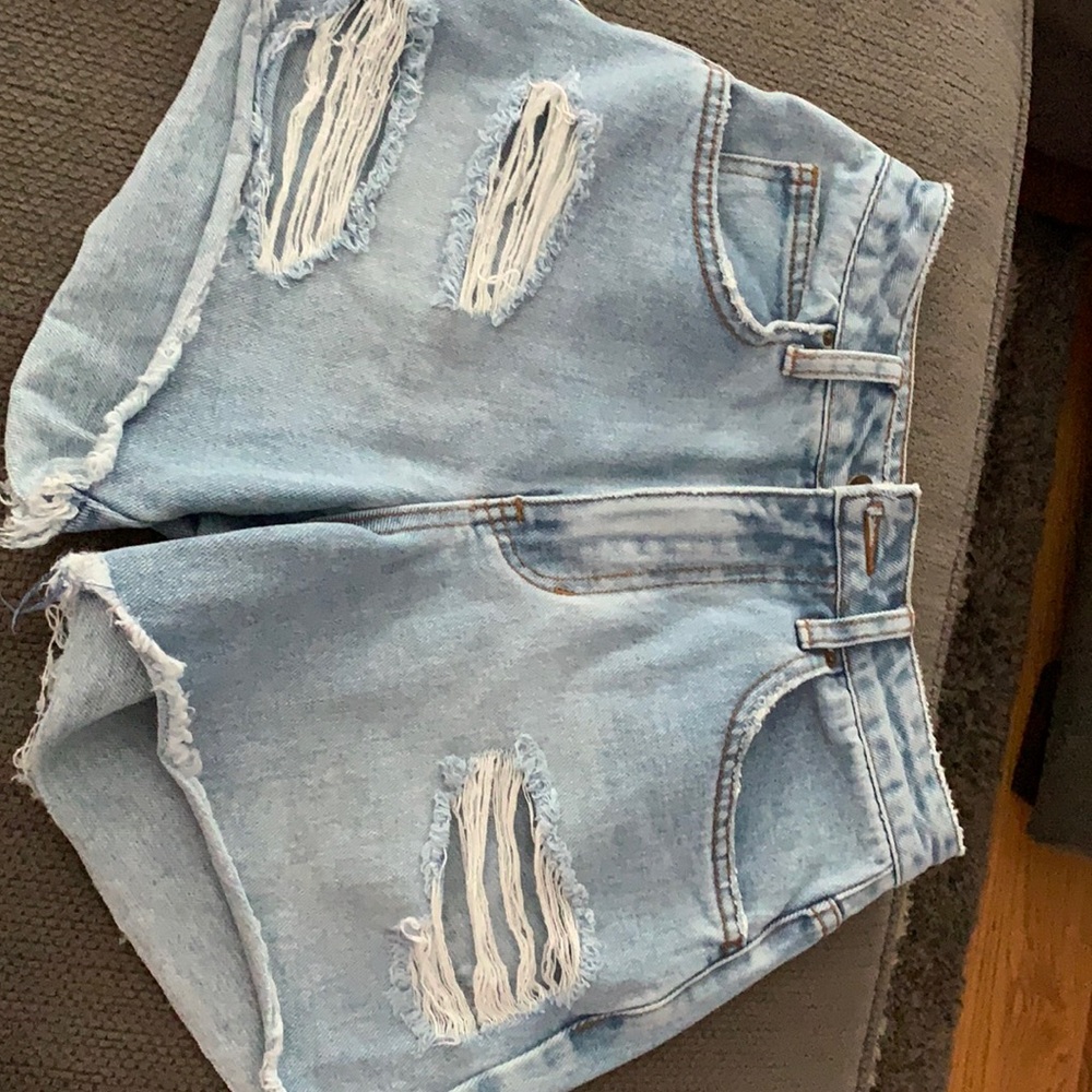 Denim shorts with rips size 24:)
